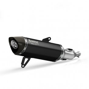 Yamaha TriCity 300 Akrapovic Rustfri Sort lyddmper med gravering