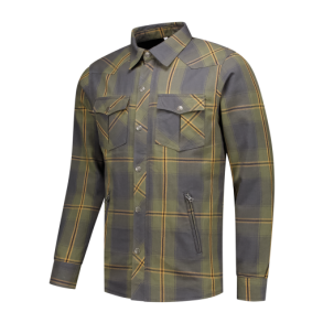 Rusty Stitches Neil Skjorte Gr�n/Bl�/Gul