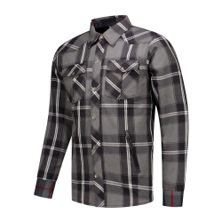 Rusty Stitches Neil Skjorte Gr�/Hvid