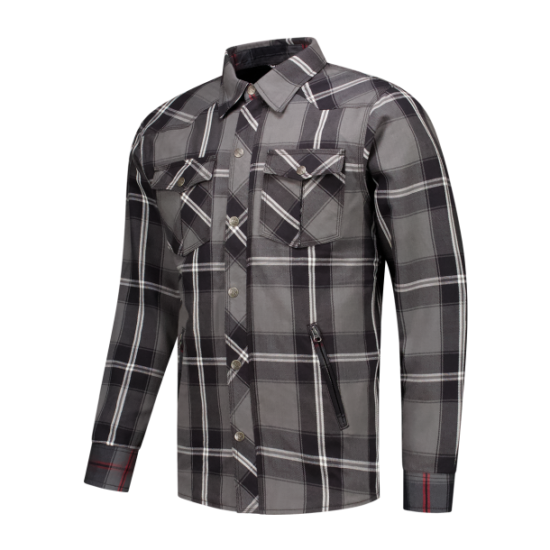 Rusty Stitches Neil Skjorte Gr�/Hvid